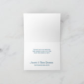 蝶と花のブーケの結婚式のお礼カード サンキューカード (内部)