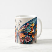 蝶と花のマグカップ コーヒーマグカップ (正面右)