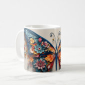 蝶と花のマグカップ コーヒーマグカップ (正面左)