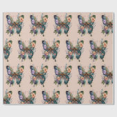 蝶と花のラッピング紙 ラッピングペーパー