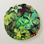 蝶と花のロディウス投げクッション ラウンドクッション (裏面)