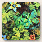 蝶と花のロディリウスのプラスチックコースターセット コースター (正面)