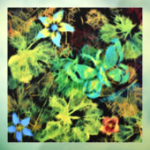 蝶と花のロディリウス窓が引き付く ウィンドウサイン (シート3)