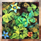 蝶と花のロディリウス窓が引き付く ウィンドウサイン (シート2)