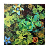 蝶と花のロディリウス陶磁器タイル タイル (正面)