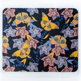 蝶と花の夜 マウスパッド