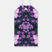 蝶と花の対称性、紫と青 ギフトタグ (裏面)