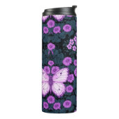 蝶と花の対称性、紫と青 タンブラー (回転左)