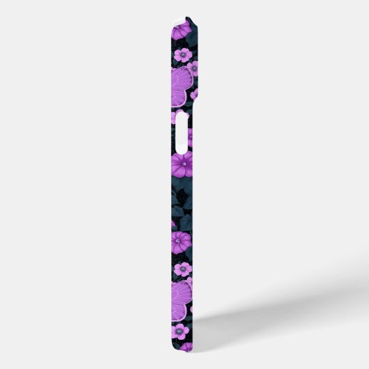蝶と花の対称性、紫と青 Case-Mate iPhoneケース (裏面 / 右)