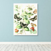 蝶と花の庭 キャンバスプリント (インサイチュ (ウッドフロア))