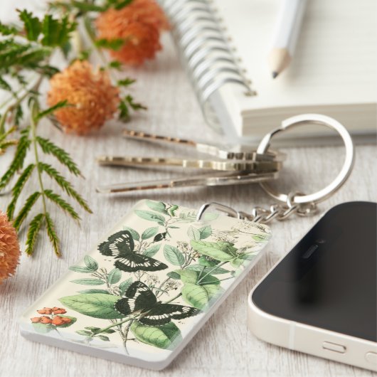 蝶と花の庭 キーホルダー (正面右)