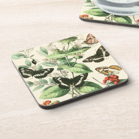 蝶と花の庭 コースター (左側)