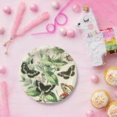 蝶と花の庭 ペーパープレート (パーティー)