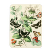 蝶と花の庭 マグネット (縦)