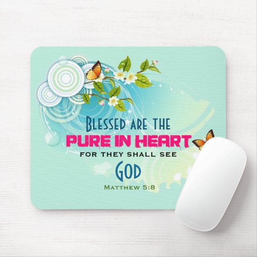 蝶と花の引用文 マウスパッド (マウス)