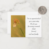 蝶と花の後のお葬式ありがとう ノートカード (正面/裏面インサイチュ)