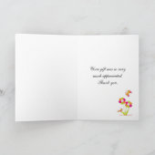 蝶と花の感謝カード サンキューカード (内部)