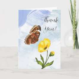 蝶と花の折り畳みグリーティングカード カード