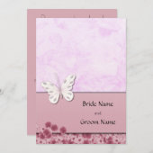 蝶と花の招待状 招待状 (正面/裏面)