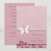 蝶と花の招待状 招待状 (正面/裏面)