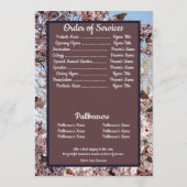 蝶と花の木と写真引用文 プログラム (裏面)