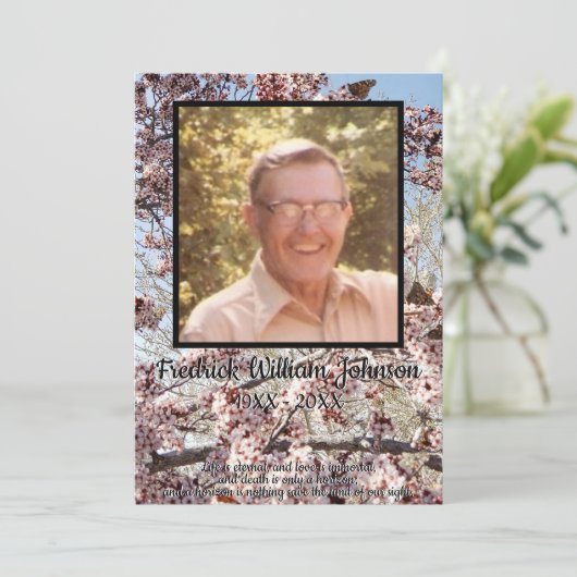 蝶と花の木と写真引用文 プログラム (スタンド正面)