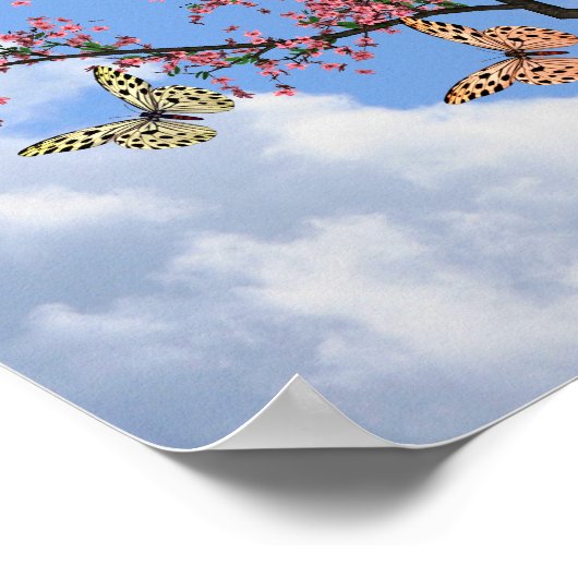 蝶と花の木 ポスター (角)