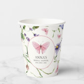 蝶と花の結婚前お披露目パーティー 紙コップ (正面)