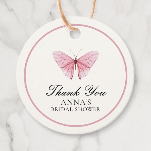 蝶と花の結婚前お礼会 フェイバータグ (正面)