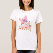 蝶と花の自然 Tシャツ (正面)