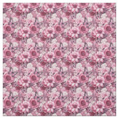 蝶と花の色々なピンク色 ファブリック (見本)
