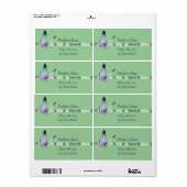 蝶と花の製品ラベル ラベル (フルシート)