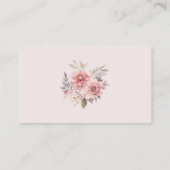 蝶と花の赤ちゃんシャワーおむつラッフル エンクロージャーカード (裏面)