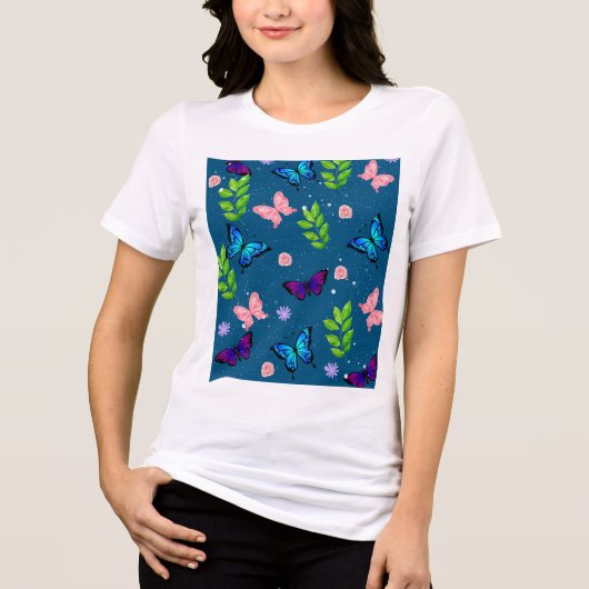 蝶と花のTシャツ トライブレンドTシャツ (正面)