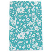 蝶と花オンアクア ミディアムペーパーバッグ (正面)