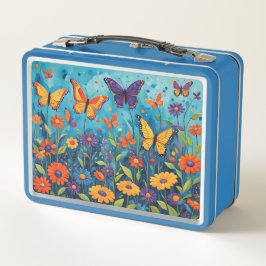 蝶と花オンブルーキッズ メタルランチボックス