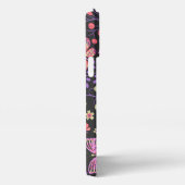 蝶と花カラフルバラかわいい iPhoneケース (右側面)