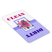 蝶と花クリーンまたは汚れた食洗機 マグネット (右側)