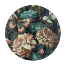 蝶と花ダーククラシックデザイン