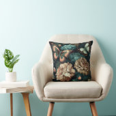 蝶と花ダーククラシックデザイン クッション (椅子)