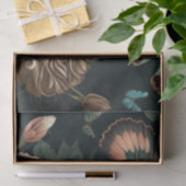 蝶と花ダーククラシックデザイン 薄葉紙 (ギフト)