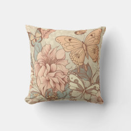 蝶と花ティッシュペーパー クッション