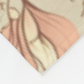 蝶と花ティッシュペーパー フリースブランケット (角)