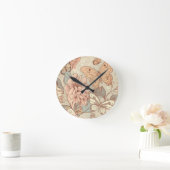 蝶と花ティッシュペーパー ラウンド壁時計 (ホーム)