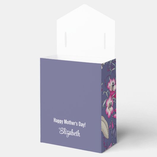 蝶と花デザインお願い/ギフトボックス フェイバーボックス (オープン)