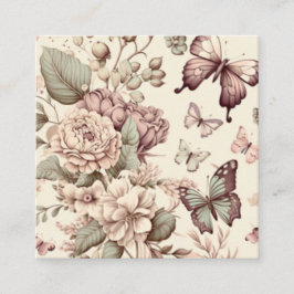 蝶と花パステルデコール エンクロージャーカード
