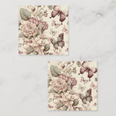 蝶と花パステルデコール エンクロージャーカード (正面/裏面)