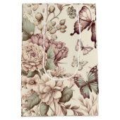 蝶と花パステルデコール ミディアムペーパーバッグ (裏面)