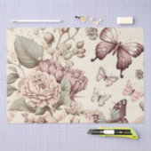 蝶と花パステルデコール 薄葉紙 (クラフト)