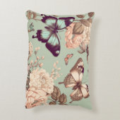 蝶と花パステルライトグリーン アクセントクッション (裏面(縦))